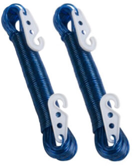 Lifetime Clean Waslijn - 2x - 20 meter - PVC - blauw - drooglijn / waslijndraad - wasgoed ophangen - met 2 haakjes