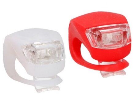 Lifetime Fietsverlichting set - voor- en achterlicht - LED - rood/wit - inclusief batterijen