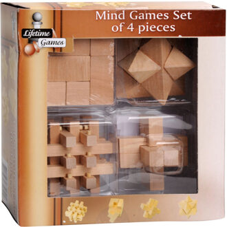 Lifetime Games Houten denkpuzzels 4 stuks