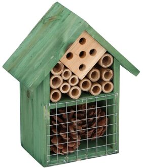 Lifetime Garden Insectenhotel - groen - 16 x 19 cm - Bijenhuis - hout