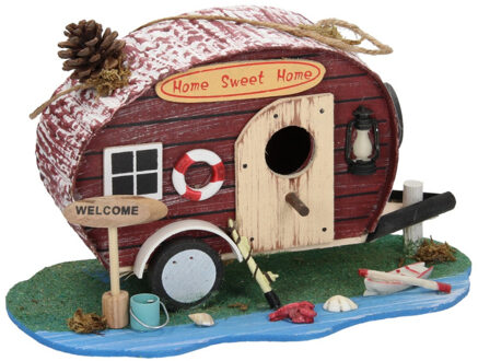 Lifetime Garden No Label Vogelhuisje - Multi - Caravan - 17x28x18 cm