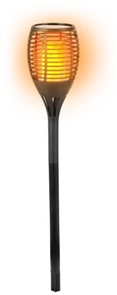 Lifetime Garden Solar LED tuinfakkels - zwart - 77 cm - Tuinverlichting