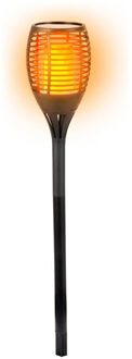 Lifetime Garden Solar LED tuinfakkels - zwart - 77 cm - Tuinverlichting
