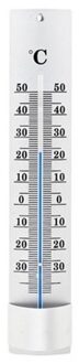 Lifetime Garden Thermometer binnen en buiten -39 tot +50 Celsius - 4 x 21 cm - aluminium