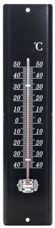 Lifetime Garden zon/schaduw thermometer zwart voor buiten 29.5 cm van metaal