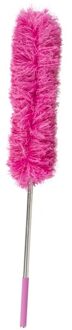 Lifetime Telescoop plumeau - extra lang 80 tot 280 cm - XXL - roze - stofvanger - duster - uitschuifbaar
