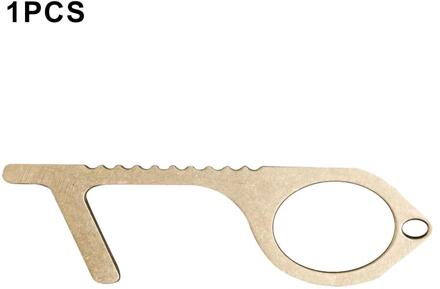 Lift Knop Contactloze Deur Opener Tool De Veilige En Gemakkelijke Manier Om Avoide Ziektekiemen-Contactloze No-Touch Deur opener Sleutelhanger goud