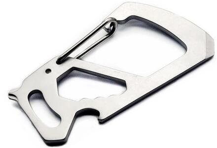 Lift Knop Contactloze Deur Opener Tool De Veilige En Gemakkelijke Manier Om Avoide Ziektekiemen-Contactloze No-Touch Deur opener Sleutelhanger zilver