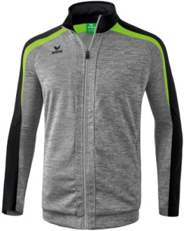 Liga 2.0 Trainingsjack Volwassenen - Grey Melange/Zwart/Green Gecko