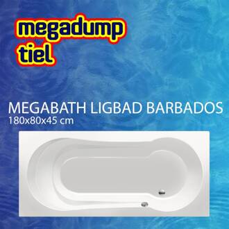 Ligbad Beterbad Xenz Barbados 180x80x45 cm Wit