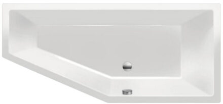 Ligbad Beterbad Xenz Society Compact Rechts 180x80x44 cm Mat Zwart