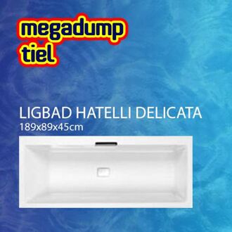 Ligbad Hatelli Delicata 180X80X45 cm Wit Aqua Viva
