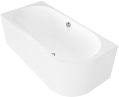 Ligbad Polysan Viva 180x75x60 cm Asymmetrisch Links Wit