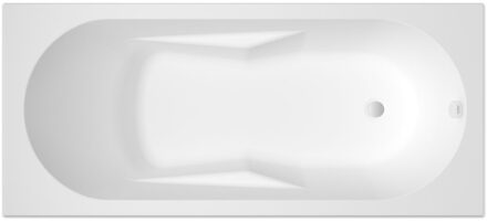 Ligbad Riho Lazy 180x80 cm Bedieningsknop Midden Wit Glanzend Glans wit