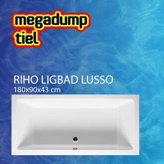 Ligbad Riho Lusso 180 x 90 cm wit Hoogglans Wit