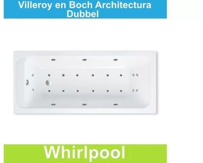 Ligbad Villeroy & Boch Architectura 170x70 cm Balboa Whirlpool systeem Dubbel Villeroy en Boch