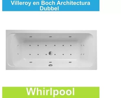 Ligbad Villeroy & Boch Architectura 190x90 cm Balboa Whirlpool systeem Dubbel Villeroy en Boch