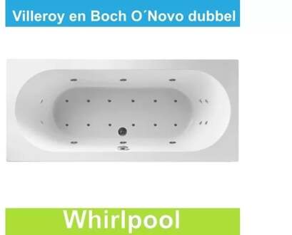 Ligbad Villeroy & Boch O.novo 180x80 cm Balboa Whirlpool systeem Dubbel Villeroy en Boch