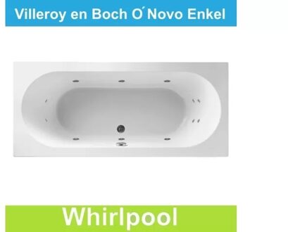 Ligbad Villeroy & Boch O.novo 180x80 cm Balboa Whirlpool systeem Enkel Villeroy en Boch