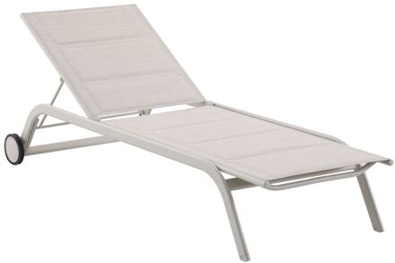 Ligbed Noto Aluminium Taupe/grijs 206x80x34cm