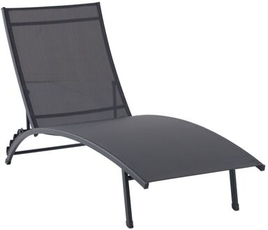 Ligbed Pisa Aluminium Antraciet 183,5x65x61,5cm