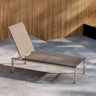 Ligbed 'Romney' Textileen, kleur Beige