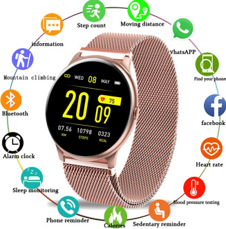 LIGE 2020 New Color Screen Smart Watch Women men Multifunctional Sport Heart Rate Blood Pressure IP67 Waterproof Smartwatch+Box