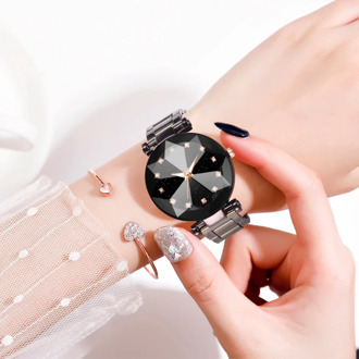 LIGE Brand SUNKTA Fashion Womens Watches Ladies Steel Belt Star Sky Dial Quartz Watch Fashion Simple Cool MultiAngle Raise