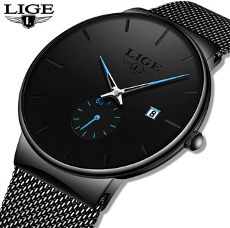 LIGE Mens Watches Top Luxury Brand Men Fashion Business Watch Casual Analog Quartz Wristwatch Waterproof Clock Relogio Masculino