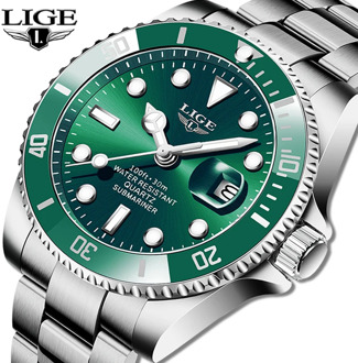 LIGE Top Brand Luxury Fashion Diver Watch Men 30ATM Waterproof Date Clock Sport Watches Mens Quartz Wristwatch Relogio Masculino