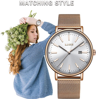 LIGE Women Watches Top Luxury Brand Quartz Watch Lady Fashion Luminous Clock Waterproof Date Girl Wristwatch Gift for Wife 2019