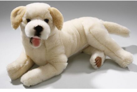 Liggende knuffel labrador 36 cm - Knuffel huisdieren Multikleur