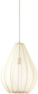 Light and Living hanglamp - wit - textiel - 2977027 Zwart