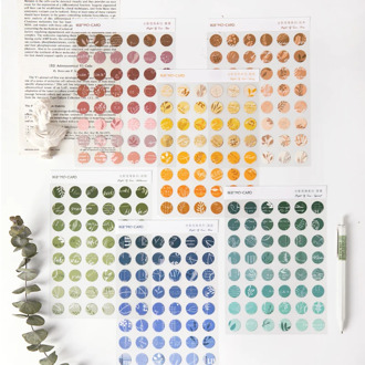 Light and shadow gradually series Decoration dot Stickers Planner Scrapbooking Stationery Diary Round Stickers School Supplies