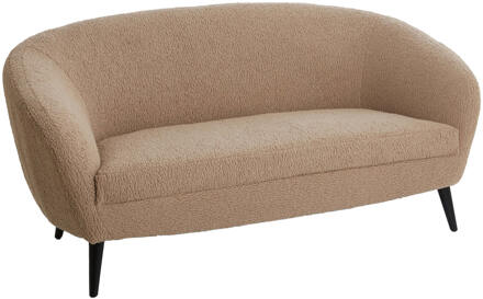 Light & Living 2-zits Bank 'Almond' Teddy, kleur Zand