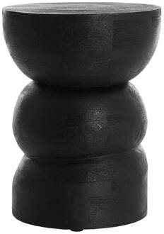 Light & Living Bijzettafel 'Azalio' 35cm, kleur Mat Zwart - 35 cm