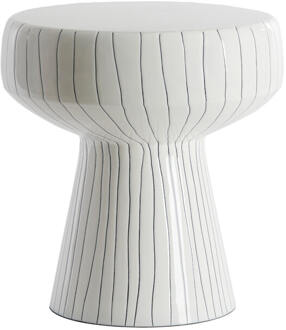 Light & Living Bijzettafel 'Dakwa' 38cm, kleur Wit/Zwart - 38 cm