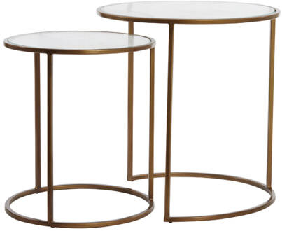 Light & Living Bijzettafel Ferati - Goud - Ø50cm