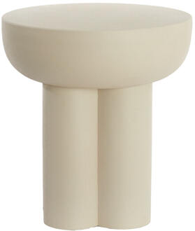 Light & Living Bijzettafel 'Mikola' 46cm, kleur Mat Crème - 46 cm