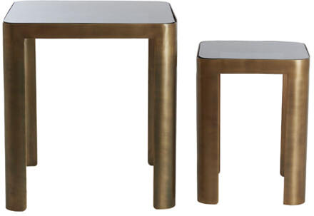 Light & Living Bijzettafel 'Oxe' Set van 2 stuks, kleur Antiek Brons