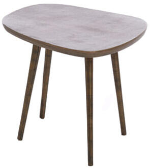 Light & Living Bijzettafel 'Puno' 48 x 32cm, kleur Antiek Brons - 48 cm