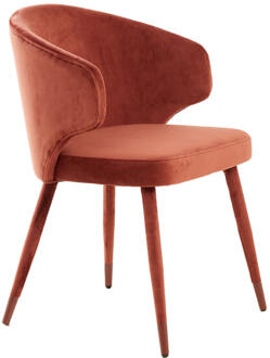 Light & Living Eetkamerstoel 'Kosaka' Velvet, kleur Bordeaux