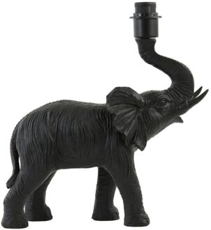 Light & Living Elephant Lampvoet 1 lichts h:40cm mat zwart ex. kap