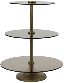 Light & Living Etagere 3 laags Ø35x43 cm DANULA ruw ant. brons+bruin...