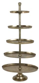 Light & Living Etagere FAGERNES ovaal - Antiek-brons - 5-laags