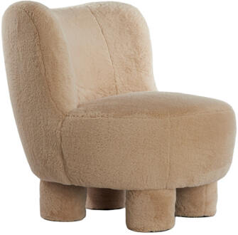 Light & Living Fauteuil 'Kamovu' Teddy, kleur Beige