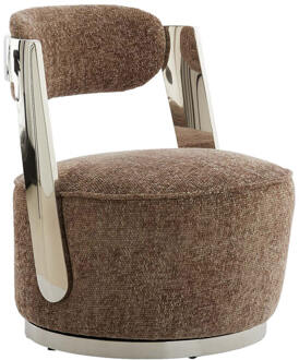 Light & Living Fauteuil 'Kemena' kleur Grijs/Bruin