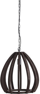 Light & Living Hanglamp 'Barsia' Mangohout, 40cm, kleur Donkerbruin - 40 cm