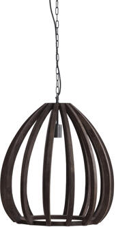 Light & Living Hanglamp 'Barsia' Mangohout, 50cm, kleur Donkerbruin - 50 cm