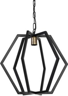 Light & Living Hanglamp Bresca - 46x46x45 - Zwart